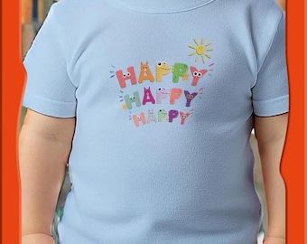 Kids T-shirt for Toddlers and baby Happy Logo