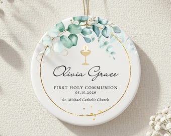 First Communion Ornament for Girls Communion Keepsake Ornament Girls Confirmation Gift First Holy Communion for Girls Ornament Christmas