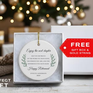 Personalized Retired Ornament, Custom Retire Gift for Coworker Retiring, Happy Retirement Gift Retired Gift for Her Friend Retired Keepsake image 7