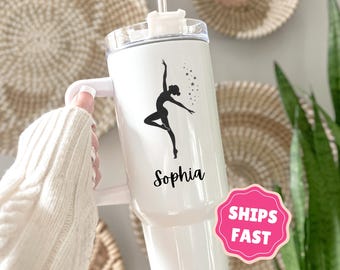 Gymnastics Tumbler, Personalized Gymnast Tumbler, Custom Gymnastics Gift, Girl Gymnast Gift, Gymnastic Coach Gift, Custom Sports Cup