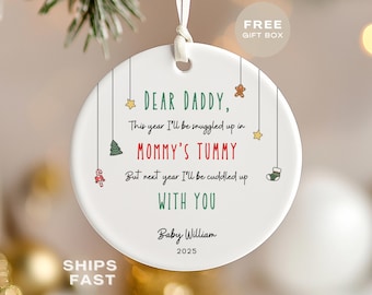 New Daddy Ornament, New Parent Keepsake, Baby Announcement, Pregnancy Reveal Ornament, Gift for Daddy, First Christmas as Daddy, Baby Reveal