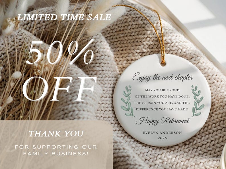 Personalized Retired Ornament, Custom Retire Gift for Coworker Retiring, Happy Retirement Gift Retired Gift for Her Friend Retired Keepsake image 9