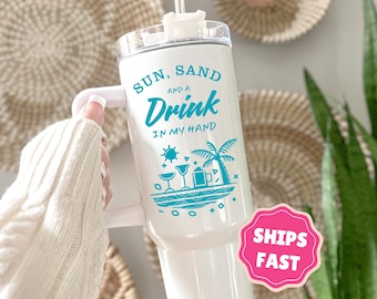 Custom Beach Vacation Tumbler for Beach Girls Trip Tumbler Family Vacation Cups Beach Bachelorette Tumbler Travel Mugs Beach Tumbler