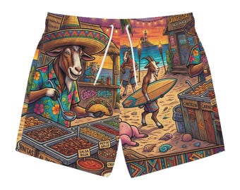 Ziege Strandbasar Badehose | All-Over-Print