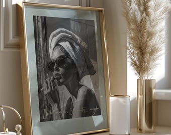 Ich bin in 5 Minuten bereit Badezimmer Dekor Wand Kunst Digital Download Make Up Ankleidezimmer Druck Schlafzimmer Vintage druckbare lustige Poster