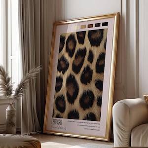 Leopard Definition Poster Wall Art Pattern Pink Poster Preppy Typography Above Bed Bedroom Wall Decor Trendy Photography Animal Print