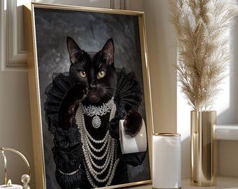Toilet Cat Funny Bathroom Wall Art Trendy Poster Funny Bath Print Digital Prints Preppy Dorm Trendy Art Cat Wall Art Toilet Poster