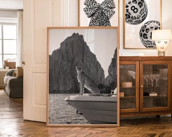 Leopard Prints Set of 3 Lucky Poster 8 Pool Ball Print Above Bed Art Leopard Wall Art Billiard Ball Poster Leopard Print Black and White