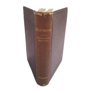 Antique Book Sermons Phillips Brooks Christian Book 1878 Religion God Religious
