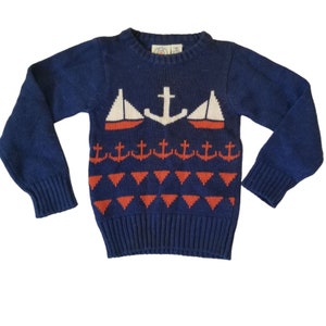 Anchor Blue Sweater Etsy Canada