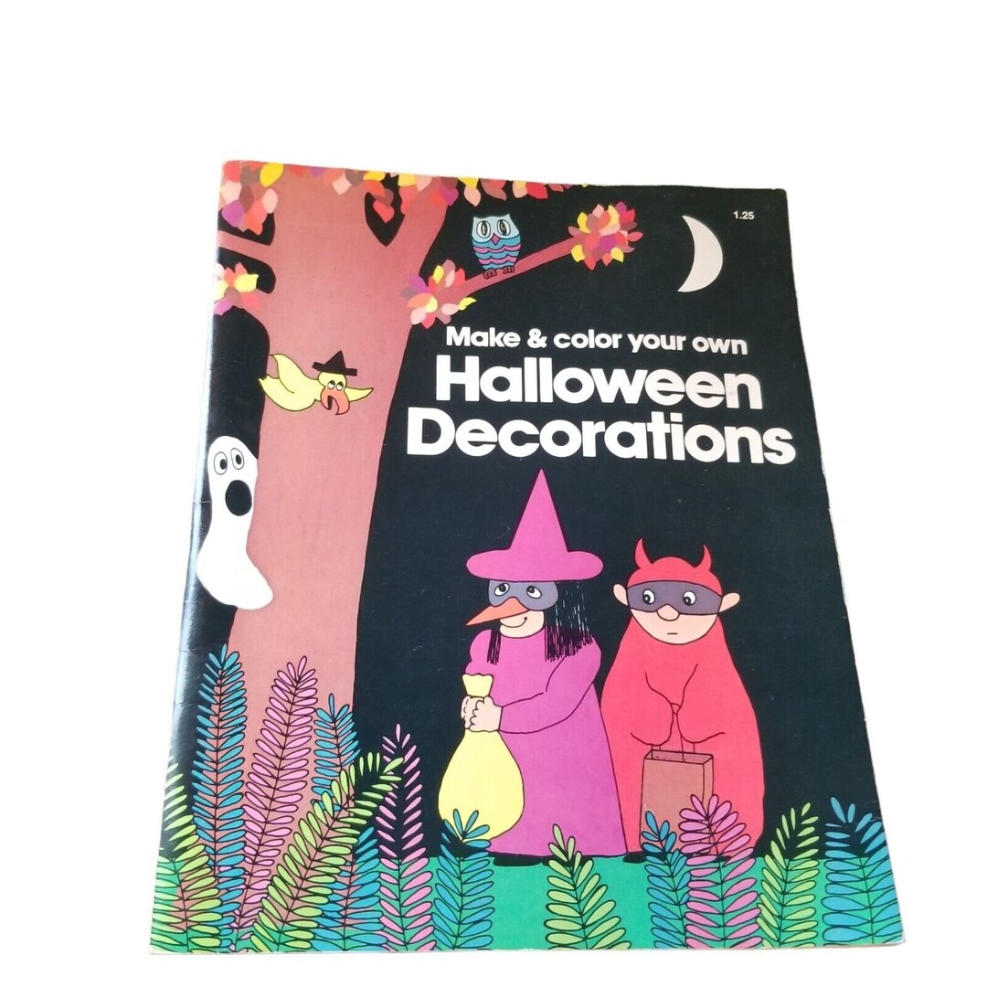Halloween Craft Book Vintage 1981 Color and Make Your Own Etsy