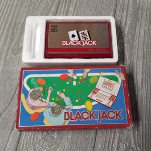 Vintage Nintendo Game and Watch Black Jack Handheld 1985 BJ-60 with Box and Manual