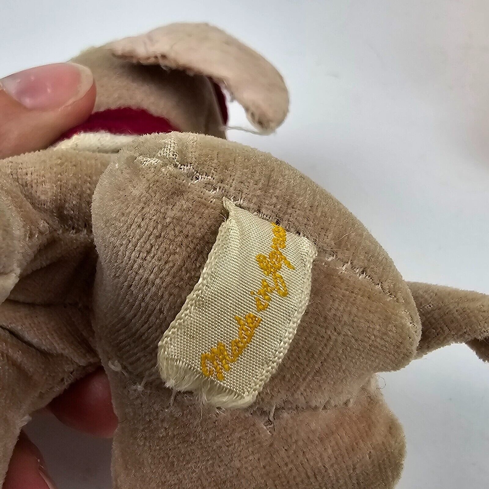 Vintage Plush Toys Lot Elephant Tiger Teddy Bear Japan Fred