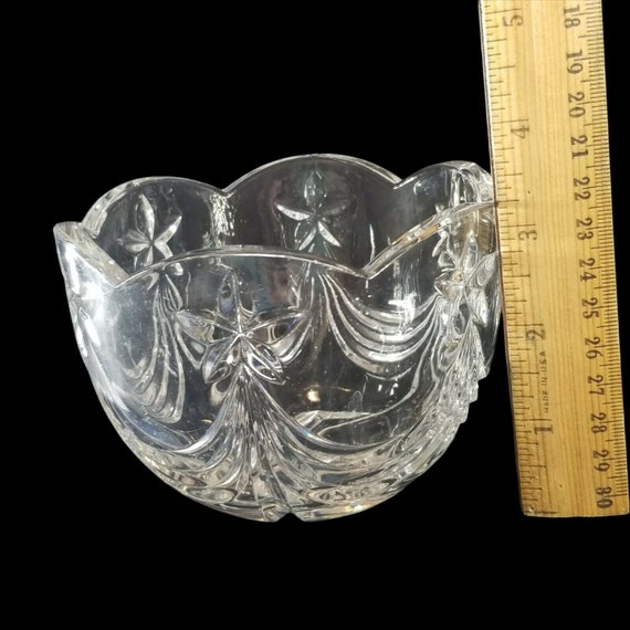 Vintage Clear Glass Bowl Trinket Dish 3.25" Tall … - image 10