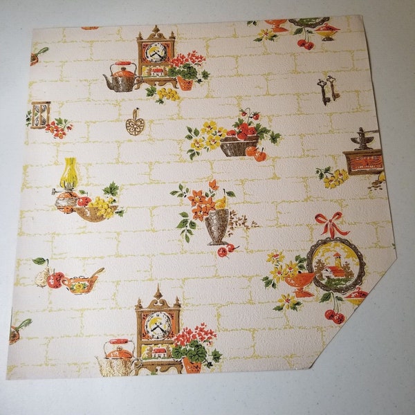 Retro Kitchen Wallpaper Etsy