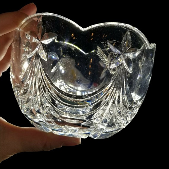 Vintage Clear Glass Bowl Trinket Dish 3.25" Tall … - image 9