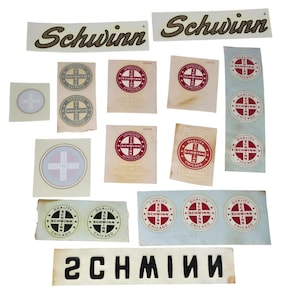 Schwinn Bike Decals Lot 1950s Water Slide Bicycle Stickers Vintage ...