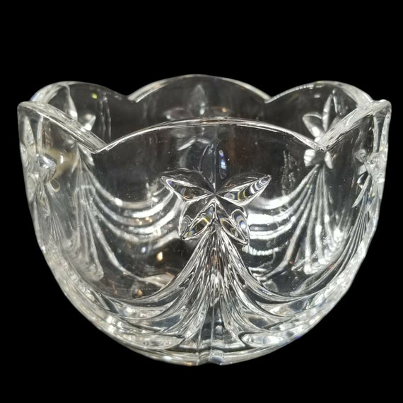 Vintage Clear Glass Bowl Trinket Dish 3.25" Tall … - image 2