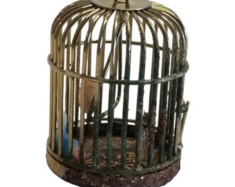 Dollhouse Accessories Vintage Miniatures Birdcage Bird Pet Birdhouse Parakeet