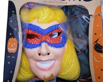 Vintage Ben Cooper Fairy Princess Costume: Mask, Wand & Trick or Treat Bag