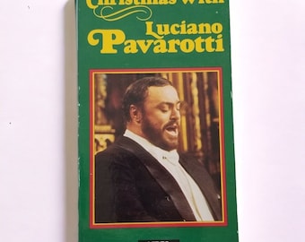 Navidad con Luciano Pavarotti VHS Video Vintage Ópera Catedral de Notre Dame Ópera Música Vacaciones