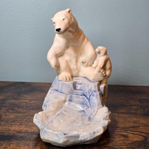 置物 birbira polar bear Ceramic Polar Bear Made in Japan - Etsy