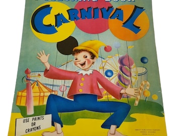 Libro para colorear de carnaval vintage: efímeras infantiles grandes de Abbott