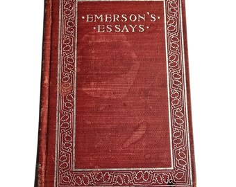 Saggi di Ralph Waldo Emerson 1894 Prima serie Copertina rigida rossa Filosofia antica