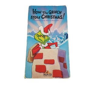 Dr. Seuss How The Grinch Stola Weihnachten 1988 VHS Video Tape Animation Cartoon Film Klassiker Urlaub Kinder Kinder 80er Jahre