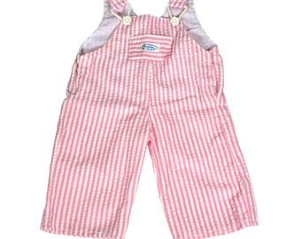 Vintage Pink Stripe Doll Overalls: 1980s Real Baby Hasbro CPK Fit