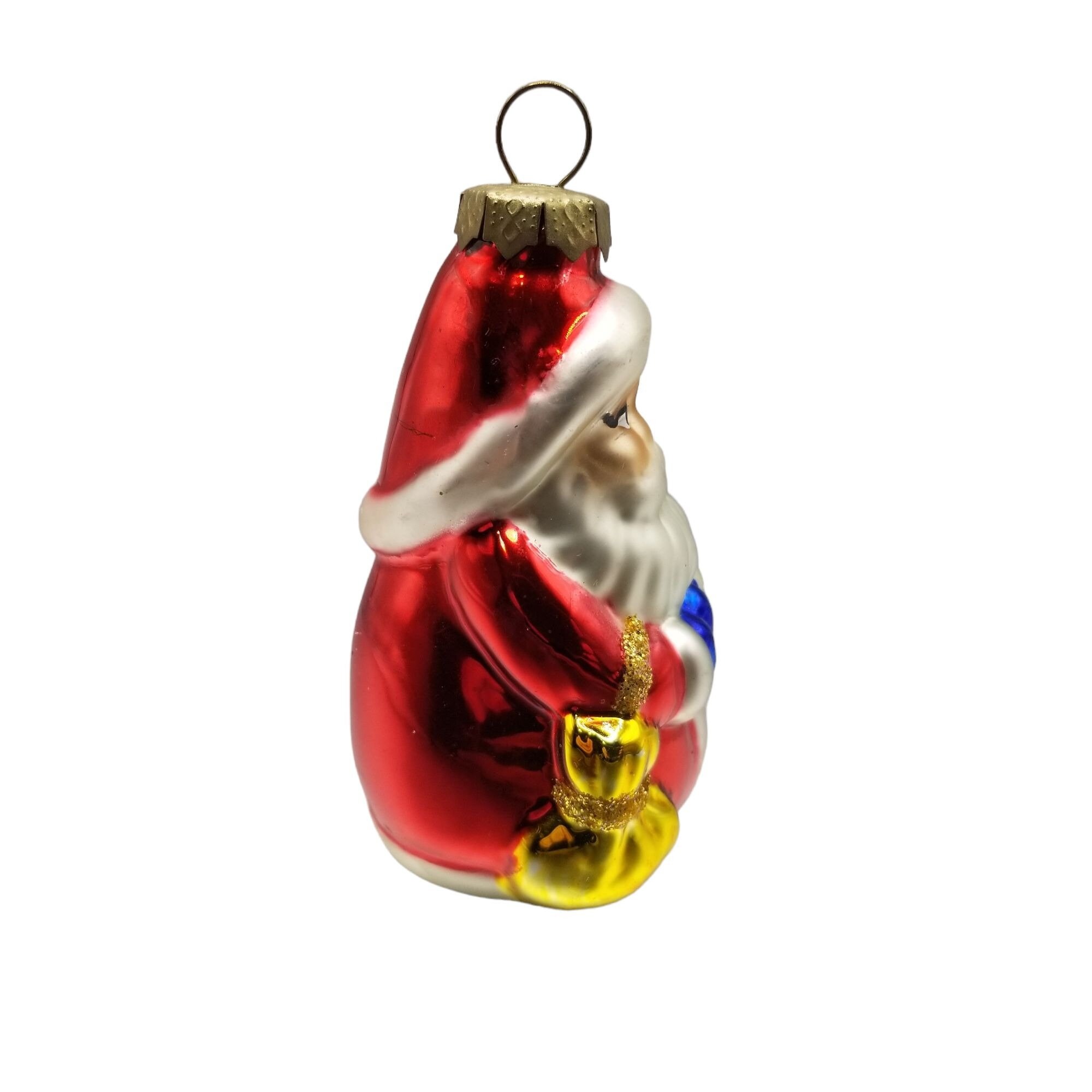 Vintage Christmas Ornament Blown Glass Santa Claus Holiday Decoration ...