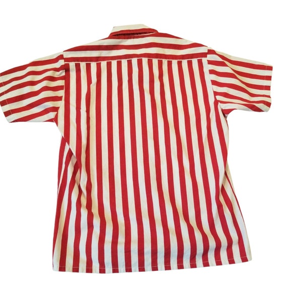 Vintage Shirt Woman M Red White Stripes Angelica … - image 9