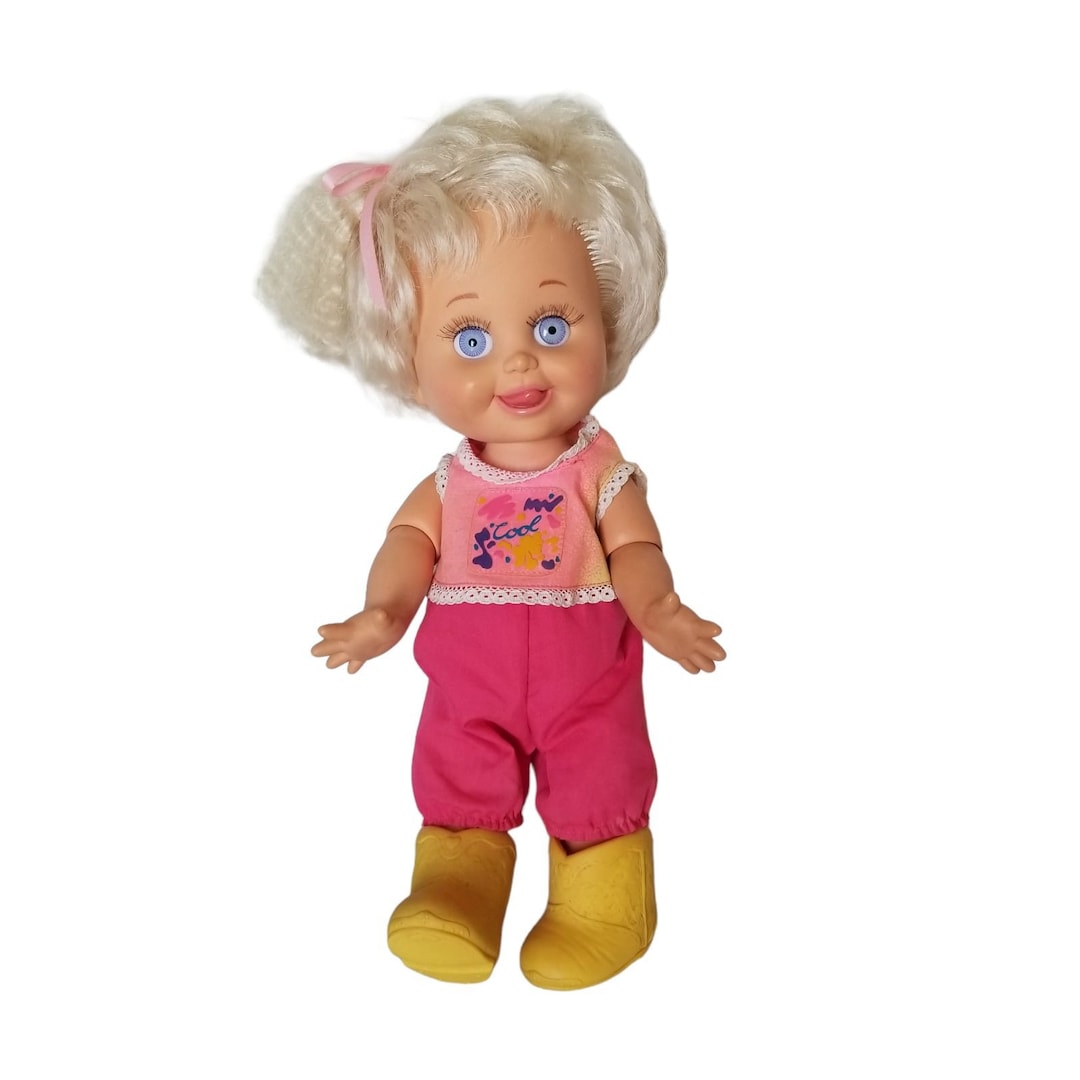 Vintage Baby Face Doll Galoob so Delightful Deedee Blue Eyes Blonde