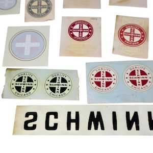 Schwinn Bike Decals Lot 1950s Water Slide Bicycle Stickers Vintage ...