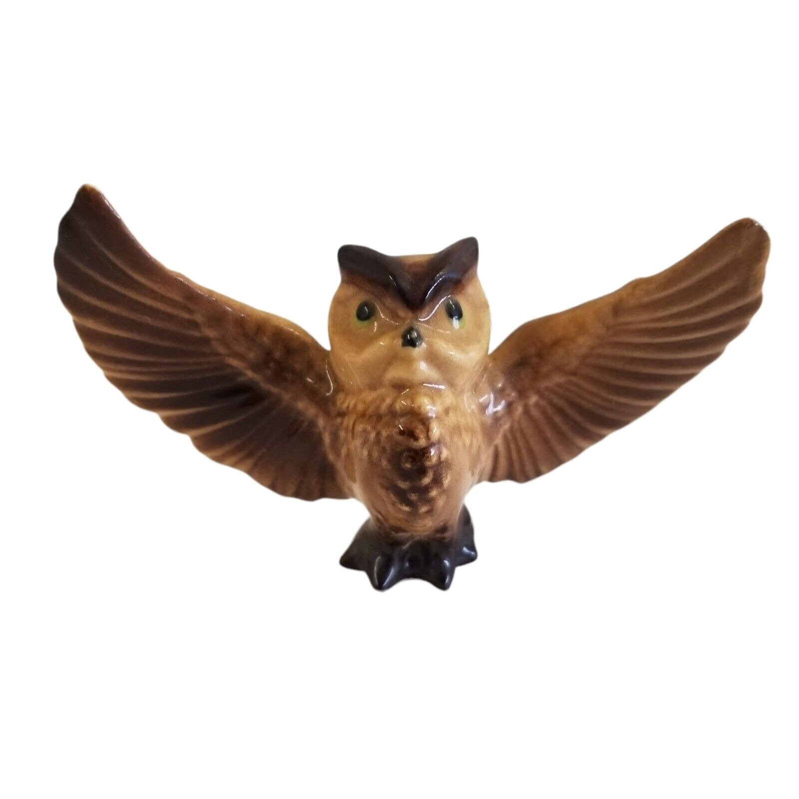 Hagen Renaker Owl Miniature Figurine, Wings Spread