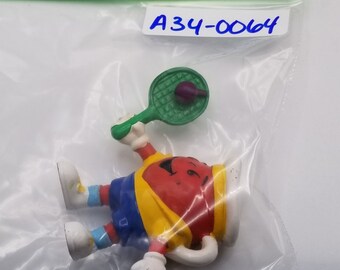 Vintage PVC Figure KOOL-AID Man Tennis Player Racket 2