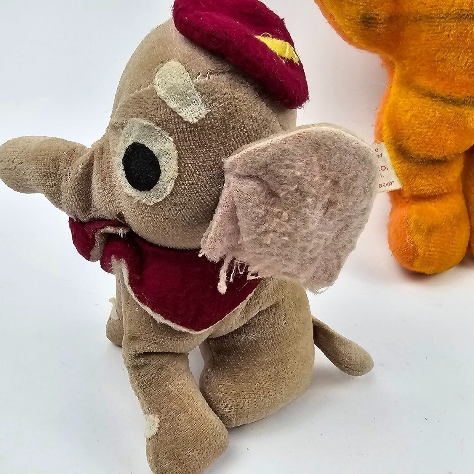 昭和レトロ　輸出用　日本製　テディベア Vintage Plush Toys Lot Elephant Tiger Teddy Bear Japan Fred