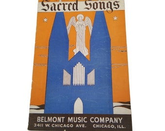 1937 Sacred Songs Music Book: Vintage Religious Sheet Music
