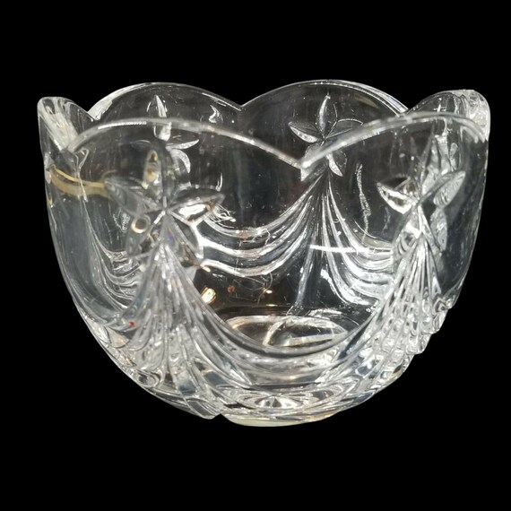 Vintage Clear Glass Bowl Trinket Dish 3.25" Tall … - image 4