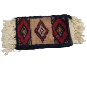 Dollhouse Accessories Floor Rug Fringe Decorative Miniature Vintage Carpet Mat
