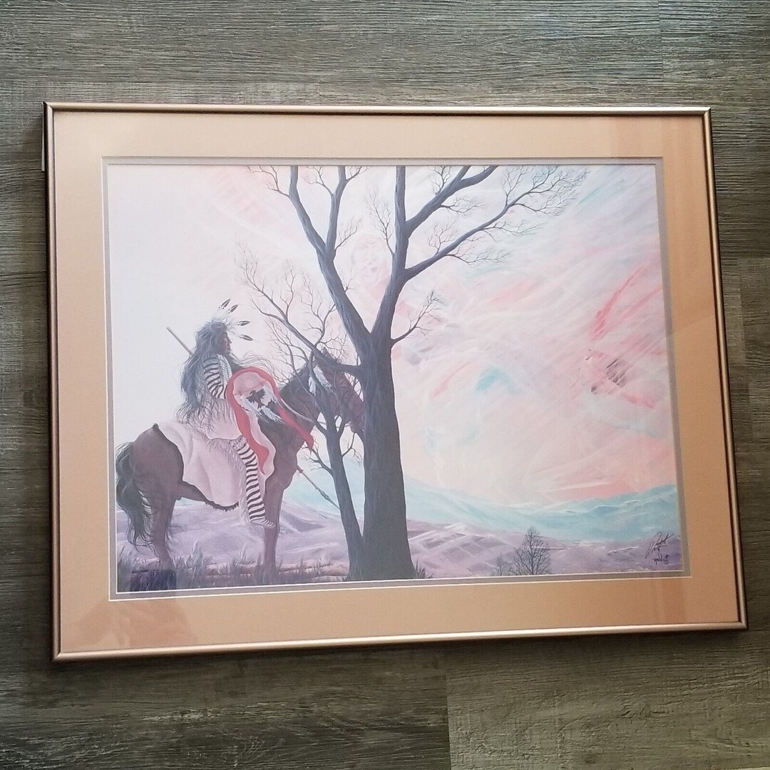 Native American Art Bill Rabbit Signed Art Print Etsy