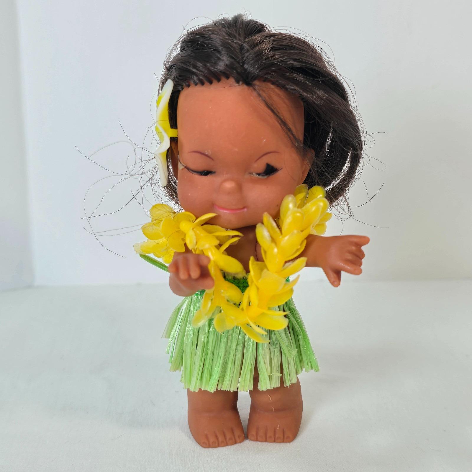 Vintage Anekona Hawaii Hula Girl Doll With Yellow Lei - Etsy
