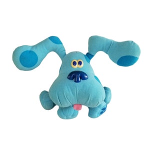 Blues Clues Plush Pose A Blue Stuffed Animal Toy Bendable Puppy 1997 Tyco VTG