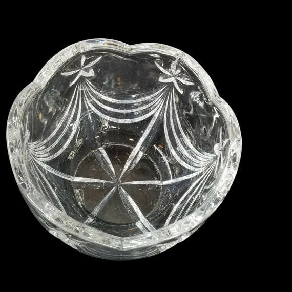 Vintage Clear Glass Bowl Trinket Dish 3.25" Tall … - image 5