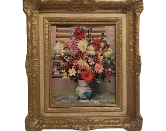 Marcel Dyf マルセルディフ 油絵 Garden flower