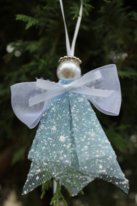 Angel Ornament Christmas, Handmade Ornament, Christmas Decoration,  Christmas Gift, Angel Figurine, Tulle Angel Ornament, Gift for Her/him 