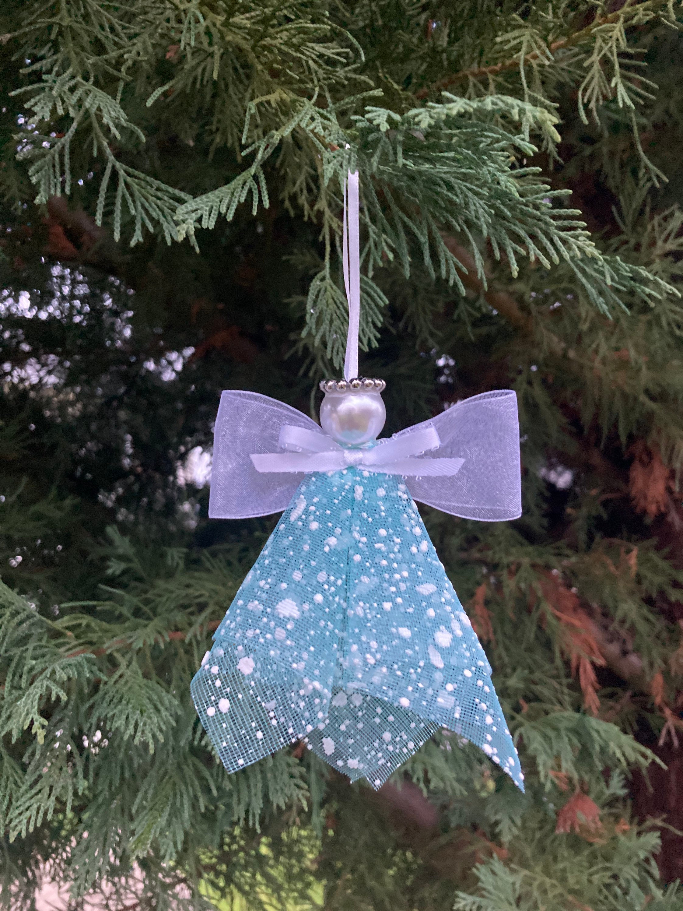 Angel Ornament Christmas, Handmade Ornament, Christmas Decoration,  Christmas Gift, Angel Figurine, Tulle Angel Ornament, Gift for Her/him 