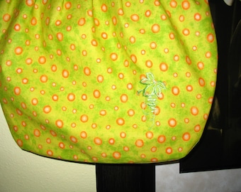 Yellow Orange Polka-Dot Purse, Women&#39;s Handbag, Zip up Bag, Gift for Women
