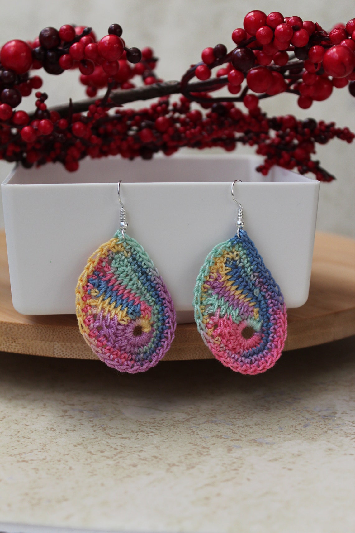 crochet dangle earrings