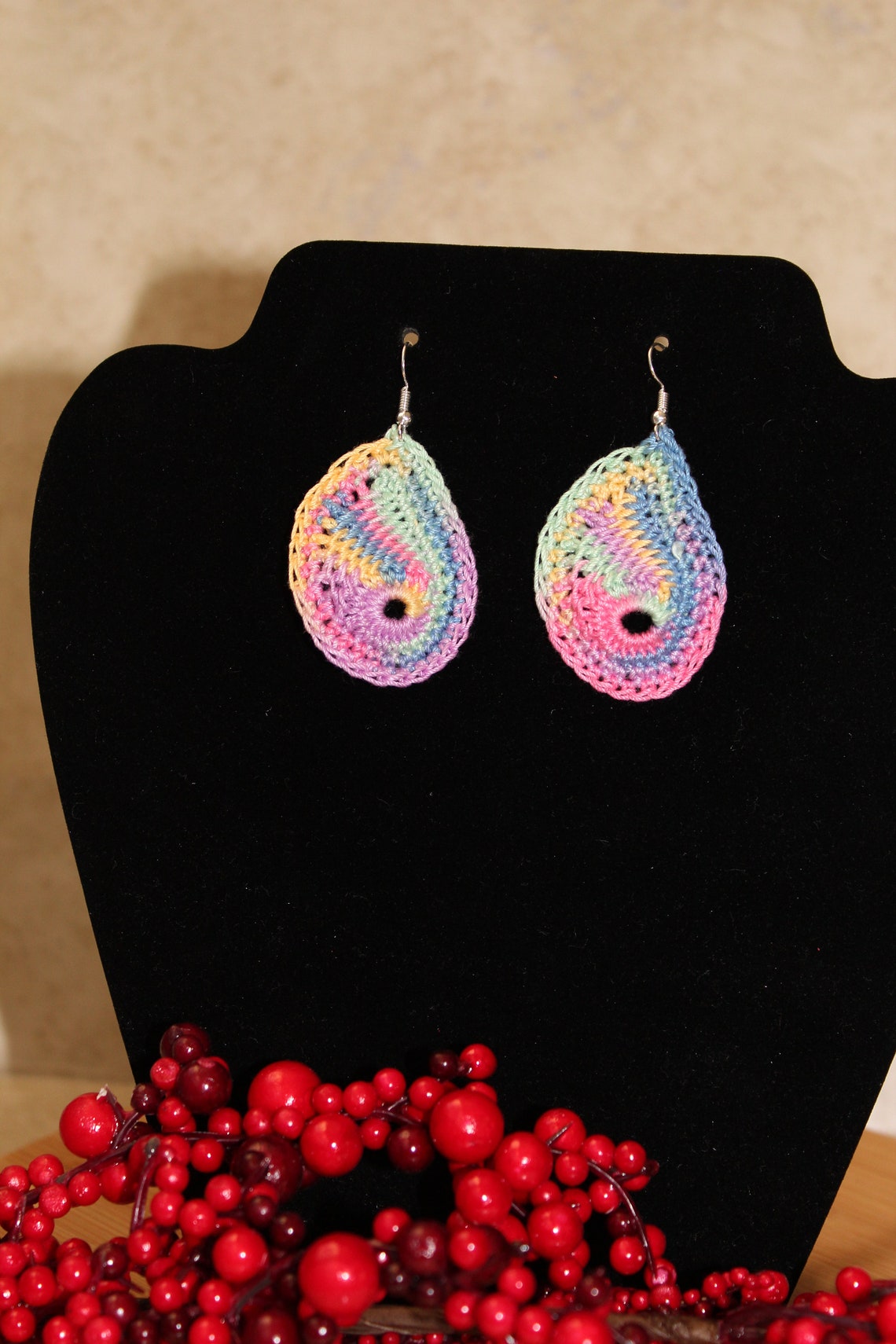 crochet dangle earrings